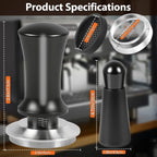 51mm Espresso Accessories Kit, Spring Loaded Calibrated Tamper, WDT Tool, Dosing Funnel, Fits Espresso Coffee Machines and 51 mm Portafilters, Barista Tools
