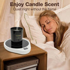 PUSEE Coffee Mug Warmer - Electric Large Candle Warmer Plate with 4H Auto Shut Off, 3-Temp Settings Cup Heater for Desk, Tea, Milk, Cocoa