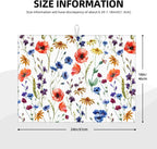 Spring Wildflowers Dish Drying Mats for Kitchen Counter, Watercolor Poppy Cornflower Drying Rack Pad Ultra Absorbent Microfiber Dish Mat for Coffee Countertop Decor 18x24 Inch