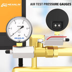 MEANLIN MEASURE 0-5Psi Diaphragm Type Capsule Low Pressure Gauge with 3/4" FNPT Connection Valve, 2-1/2" FACE DIAL Adjustable Air Test Pressure Gauge