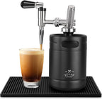 Zulay Nitro Cold Brew Maker - Nitro Cold Brew Keg with Pressure Relieving Valve & Creamer Faucet - Gift for Coffee Lovers - Nitro Cold Brew Coffee Maker for Home - Collapsible Funnel & Drip Mat