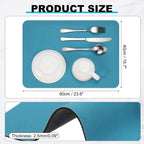 uxcell Silicone Mats for Kitchen Counter, 23.6" x 15.7" Non-Slip Countertop Protector Mat Heat Resistant Coffee Mat Waterproof Table Placemat, Navy Blue