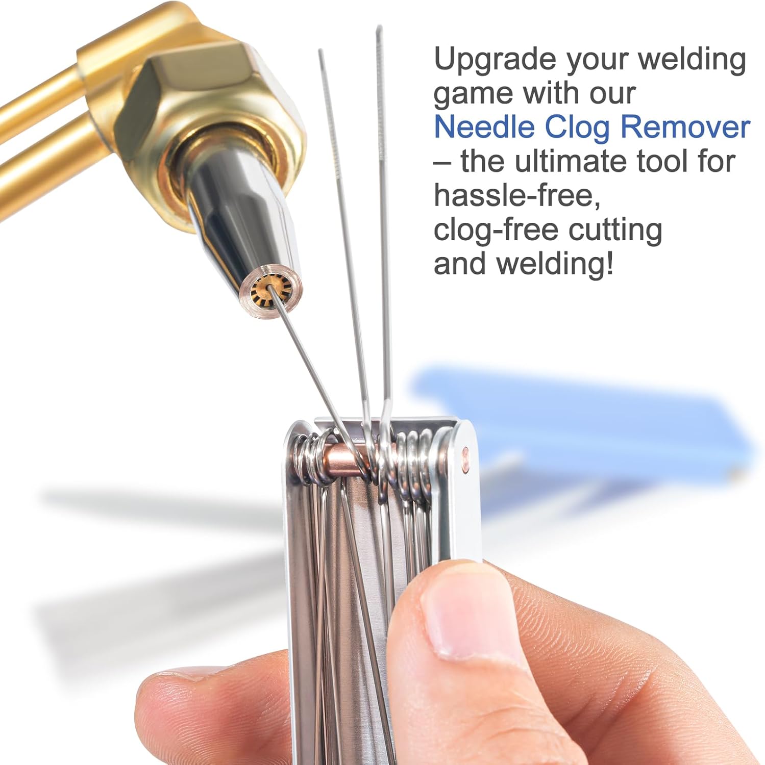 Torch Tip Cleaner, Welding Nozzle Tip Cleaner, Carburetor Cleaner Tools Accessories with 13 Cleaning Wires and 1 Sharp Pick for Carburetors, Gas Orifices, Sprinklers and Shower Heads Cleaning