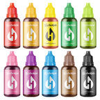 Herbeklab Food Coloring Liquid Food Dye Water Based Food Color 10 Colors x 20 ml Liquid Food Coloring Set Concentrated Slime Dye Pigments Soap Colorants Easter Egg Dyestuffs for Domestic Use