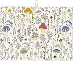 Cute Mushrooms Wild Plant Dish Drying Mat 18"x24" Microfiber Absorbent Fast Dry Mat for Kitchen Counter Coffee Bar Colored Mushroom Large Drying Mat Kitchen Decor Gifts