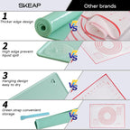 Silicone Baking Mat, 20"X28" Extra Large Non-stick Silicone Mat With High Edge, Food Grade Silicone Dough Rolling Mat For Making Cookies, Macarons, Multipurpose Mat, Countertop Mat, Placemat