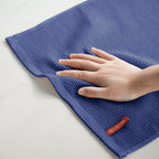 Artoid Mode 100% Cotton Navy Blue Waffle Weave Kitchen Dish Cloths, 12x12 Inch Ultra Soft Absorbent Quick Drying Kitchen Dish Towels Set of 6