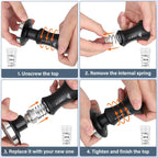 Espresso Tamper 58.3mm with 20lb/30lbs Replacement Springs Tamper Black, Premium Barista Coffee Tamper With 100% Stainless Steel Ripple Base, Compatible with Rancilio, Gaggia Portafilter, E61 Group