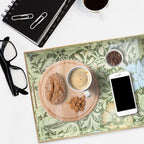 Spsyrine Serving Tray with Handles, Plastic Decorative Tray for Coffee Table, Living Room, Home Decor, 3040C