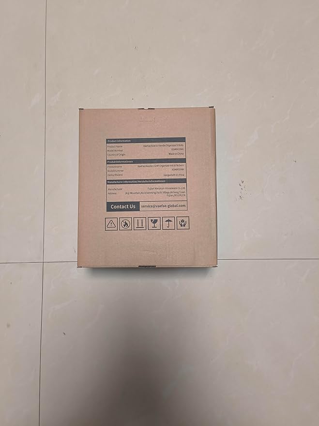 VaeFae Acacia Silverware Caddy with Handle, Wooden Utensil Holder, Mulip-pose Organizer for Kitchen, Office, Bathroom, Bedroom