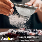 Anaeat Fine Mesh Strainers - Premium Stainless Steel Colander Sieve Sifters, with Durable Mesh and Sturdy Handle, Excellent for Sifting Dry ingredients, Flour, Pastas, Rice, Tea (2.8"+4.73"+7.09")