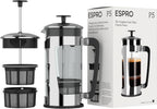 ESPRO - P5 French Press Coffee Maker – Patented Double Microfilter for Sludge and Grit Free Coffee, Black, 32 oz