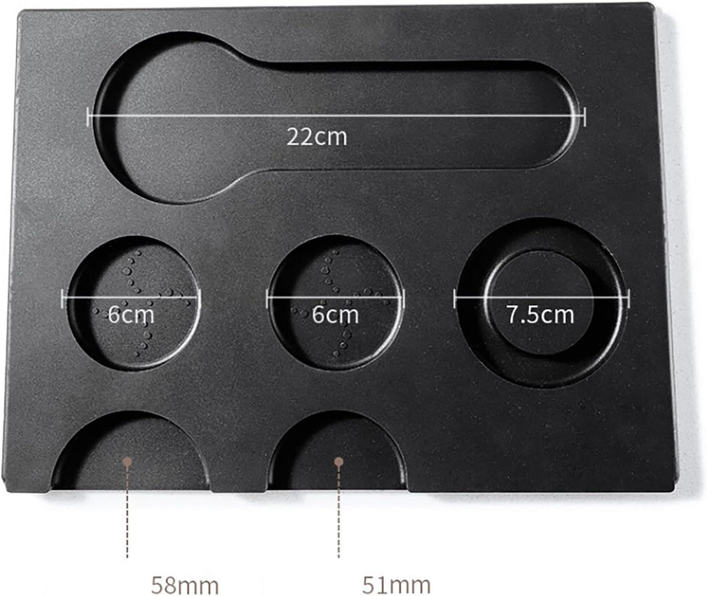 Espresso Tamping Mat, Large Tamping Mat with Corner Edge, Anti-Slip Espresso Silicone Mat For Baristas Tool Supplies, Coffee & Espresso Machine Parts & Accessories, Black 12.6 x 9.5 inch