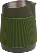Normcore Handleless Milk Frothing Jug, Pitcher 15.2 oz, Frother Steamer Cup Stainless Steel Espresso Cup, Sharp Spout, Green, 450 ml