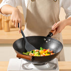 Silicone Kitchen Cooking Utensils Set: MOACC Heat Resistant 13inch Long Kitchen Gadgets, BPA Free Non Stick Rubber Cook Accessories For Food Prep, Frying, Serving, Basting (Dark Grey)