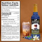 Syruvia BLUNILLA Coffee Syrup Vanilla Blueberry - 25.4 fl oz - Kosher Syrups, Gluten Free, No Coloring, Perfect for Drinks, Soda, Shakes, Desserts, and More.