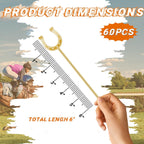 6 Inch Derby Drink Plastic Stirrers Swizzle Sticks for Cocktails Coffee Reusable U Shaped Horseshoe Drink Stirrers for Coffee Beverage Party Bar Weddings Events(Gold,60 Pcs)