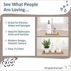 Countertop and Vanity Tray - 2 PC (11” and 7”) Shatterproof Silicone Kitchen and Bathroom Trays for Counter, Kitchen Soap Dispenser Tray, Vanity Trays for Bathroom, Perfume Key Tray