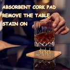 50 PCS Cork Coasters Bulk,Blank Square Cork Coasters DIY Crafts, Non-Slip Heat-Resistant Reusable Coffee Coaster, Suitable for Home Desktop Decoration