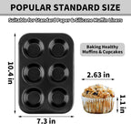 Muffin Baking Pan, Nonstick Premium Carbon Steel Muffin Pan for Baking, Cupcake Tin Cheesecake Pans