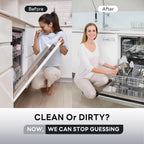 KitchenTour Dishwasher Magnet Clean Dirty Sign, Strong Magnet Clean Dirty Sign for Dishwasher, Farmhouse Wood Design Non-Scratch Dish Washer Indicator Kitchen Decor, Silver