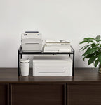 Nxconsu Expandable Cabinet Shelf Organizer Riser for Kitchen Pantry Cupboard Under Sink Countertop Home Storage Organization Rack Space Saver Freestanding Heavy Duty Nonslip Stackable Black