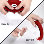 Dough Hook Shield For Kitchen Aid - Prevents Your Dough from Climbing Up and Clogging Up Your Mixer – Mess Free Mixer Accessory Compatible With Most KitchenAid C Shape Dough Hooks (Red)