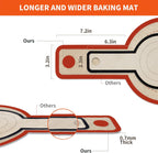 Silicone Bread Sling for Dutch Oven Liner, 2 Pack Non-Stick, Easy Clean Reusable Silicone Baking Mat with Long Handles, Easy to Transfer Sourdough Bread, Red
