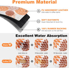 Findosom 2PCS 16" x 24" Fall Dish Drying Mat & 24" x 5.5" Sink Splash Guard, Super Absorbent & Cuttable Dish Mat Drying Kitchen Mat with Orange Floral, Hide Stain Drying Mat for Kitchen Counter