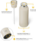 RTIC 16oz Journey Bottle Metal Stainless Steel Vacuum Insulated, BPA Free, Reusable, for Water, Hot and Cold Drinks, Travel, Sports, Camping, Beach