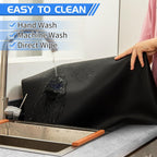 Warome Silicone Mat,36"x 23.6" Heat Resistant Mats for Countertop Protector,Nonstick Silicone Craft Mat/Placemats,Washable Silicone Mats for Kitchen Counter,No Creases Counter Mat-Black