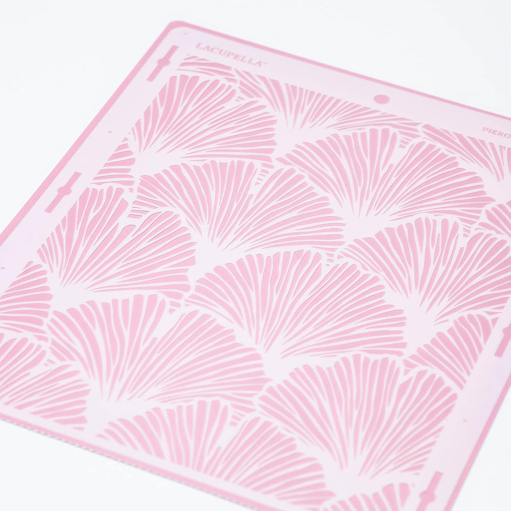 Large Cake Decorating Stencil (Piero) Ginkgo Leaves Pattern