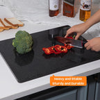 Black Granite Cutting Board, 16x20 Inch Large Marble Pastry Board, Stone Cutting Boards For Kitchen, Pack Of 1 Piece