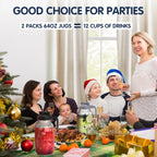 64OZ Glass Pitchers with Lid, Wide Mouth Water Jugs, Leak-Proof Airtight Mason Jars for Cold Brew Coffee, Iced tea, Milk, Food Storage, Sun Tea Jar，Set of 2.