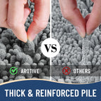 Arotive Luxury Chenille Bathroom Rug Mat, Extra Soft Thick Absorbent Shaggy Bath Rugs, Non-Slip Machine Wash Dry, Plush Bath Mats for Bathroom, Shower and Tub, 47x32, Grey