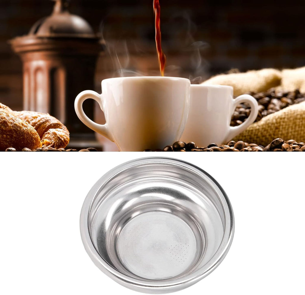58mm Portafilter Filter Basket, 1 Cup Single Wall Coffee Maker Coffee Powder Filter, Porous Stainless Steel Coffee Filter for Extraction, Coffee Machine Accessories