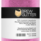 Brew Glitter - Pink (50g 1x Jar) | Edible Glitter For Drinks, Beer and Cocktail Beverages by Bakell