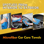 HOMEXCEL Blue Shop Towels 100 Pack, Reusable Microfiber Towels for Cars, Bulk Multipurpose Microfiber Cleaning Cloths, Lint Free Cleaning Rags for Car, House and Kitchen, 11.5 x 11.5 inch