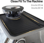 Coffee Mat for Breville 878/881, Espresso Tamper Mat, Food Grade Silicone Non-Slip, 11.42in x 9.53in, Waterproof Heat Resistant, Espresso Tamping Station for Espresso Machine Accessories (Black)