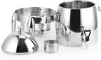 [3 Gallon capacity] Stainless Steel Hot Beverage Dispenser durable and long-lasting Chafer Urn with Chrome Accents - 48 cup
