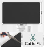 Coffee Maker Mat for Countertops - Dish Drying Mat, Large Coffee Machine Pads,Absorbent, Washable,Reversible Microfiber Rubber Mat for Kitchen Accessories, Under Small Appliance Mats 19x13in(Black)