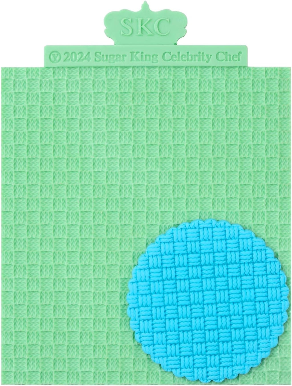 KALAIEN Sweater Texture Fondant Impression Mats Knit Fondant Embosser Texture Mats for Clay Cake Decorating Molds 1Pcs(Style 3)