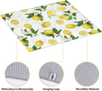 Lemon And Leaves Dish Drying Mat, Highly Absorbent Microfiber Kitchen Counter Pad Reusable Washable, 16*18"