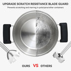 Immersion Blender Handheld 5 in 1 Hand Blender, 1000W Hand Mixer Stick, BPA-Free 12 Speed Handheld Blender with Mixing Beaker, Chopper, Whisk and Milk Frother for Soup, Sauce, Baby Food (White)