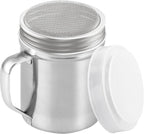 CUSINIUM Powdered Sugar Shaker Duster - With Handle - Cinnamon Shaker For Coffee Bar - Fine Mesh Dredge - 10 ounce | Style: Fine