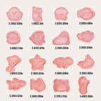 16Pcs Ocean Animal Cookie Cutters with Plunger Stamps Set, Fish, Dolphin, Starfish Plastic Biscuit Cutters, Sea Themed DIY Embossing Cutter for Biscuit Cookie Fondant Cheese Baking (F16)