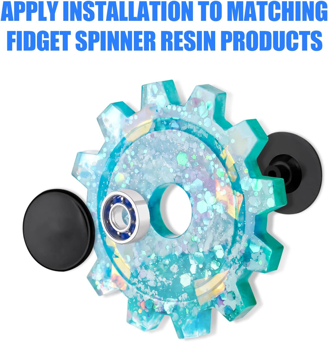 NiArt Fidget Spinner Toy DIY Bearing with Caps Set 22-Pack, MR137 0.5" Single-Sealed Chrome Steel Bearing Balls Replacement High Speed 13mmx7mmx4mm Epoxy Resin Casting Craft Skateboard Stress Reliever