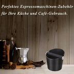 Ailelan Coffee Knock Box, Espresso Knock Box, Coffee Bin, Espresso Dump Bin, 4.8 Inch Shock-Absorbent Durable Barista Style Espresso Knock Box with Removable Metal Knock Bar and Non-Slip Base(Round)