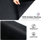 Coffee Mat 12''x19'' Dish Drying Mats for Kitchen Counter - Absorbent Hide Stain Bar Accessories Anti Spill Rubber Backed - Fits Under Coffee Maker Espresso Machine Dish Rack (Black)