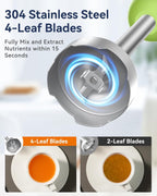 Immersion Blender Handheld 1000W 5 in 1 Corded Stick Hand Blender Kitchen with 12 Speed, BPA-Free, Mixing Beaker, Chopper, Whisk, Milk Frother, Perfect Emulsifier for Soup, Baby Food, Sauce, Puree